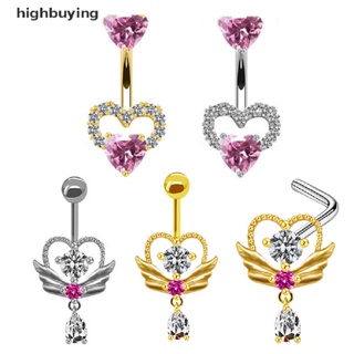 [highbuying] ใหม่ จิวสะดือ จี้รูปหัวใจ หยดน้ํา 14 กรัม เครื่องประดับสําหรับผู้หญิง