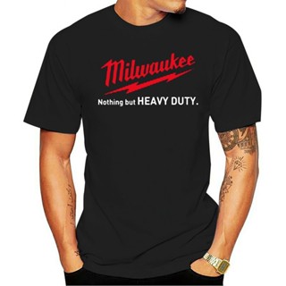 ใหม่ เสื้อยืดลําลอง แขนสั้น คอกลม พิมพ์ลาย Milwaukee M18 2021_01