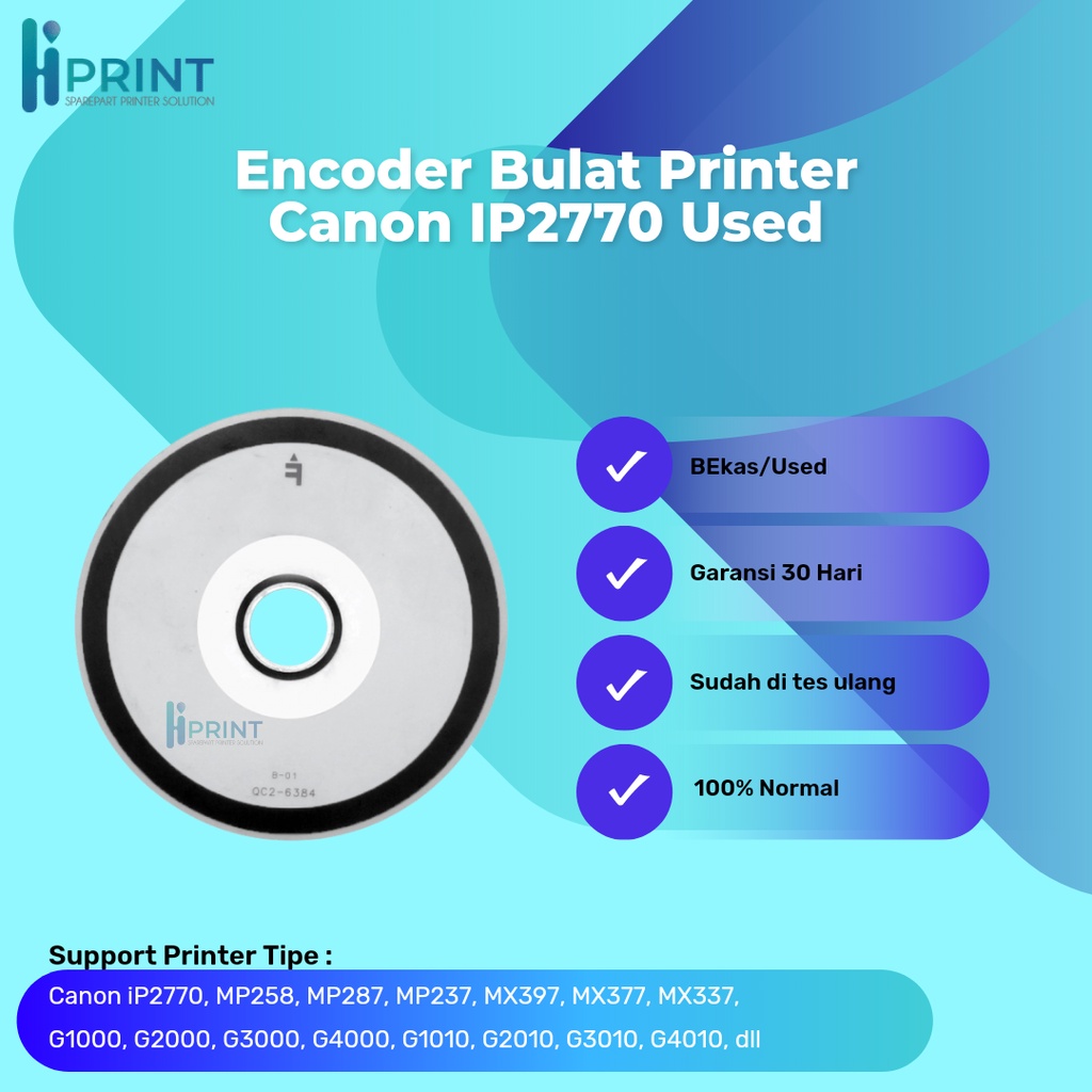 รอบ Encoder/Timing Disk 2770 IP2770 mp258 mp287 ใช้ Canon 2770 Disk Encoder