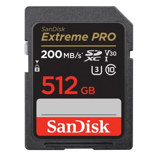 SanDisk Extreme Pro SD Card SDXC 512GB ( SDSDXXD-512G-GN4IN ) ความเร็วอ่าน 200MB/s เขียน 140MB/s SDCARD  รับประกันSynnex