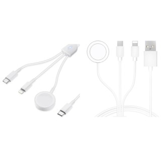 Rr 3 in 1 และที่ชาร์จนาฬิกา สายชาร์จ iWatch แม่เหล็ก พร้อม USB Type C