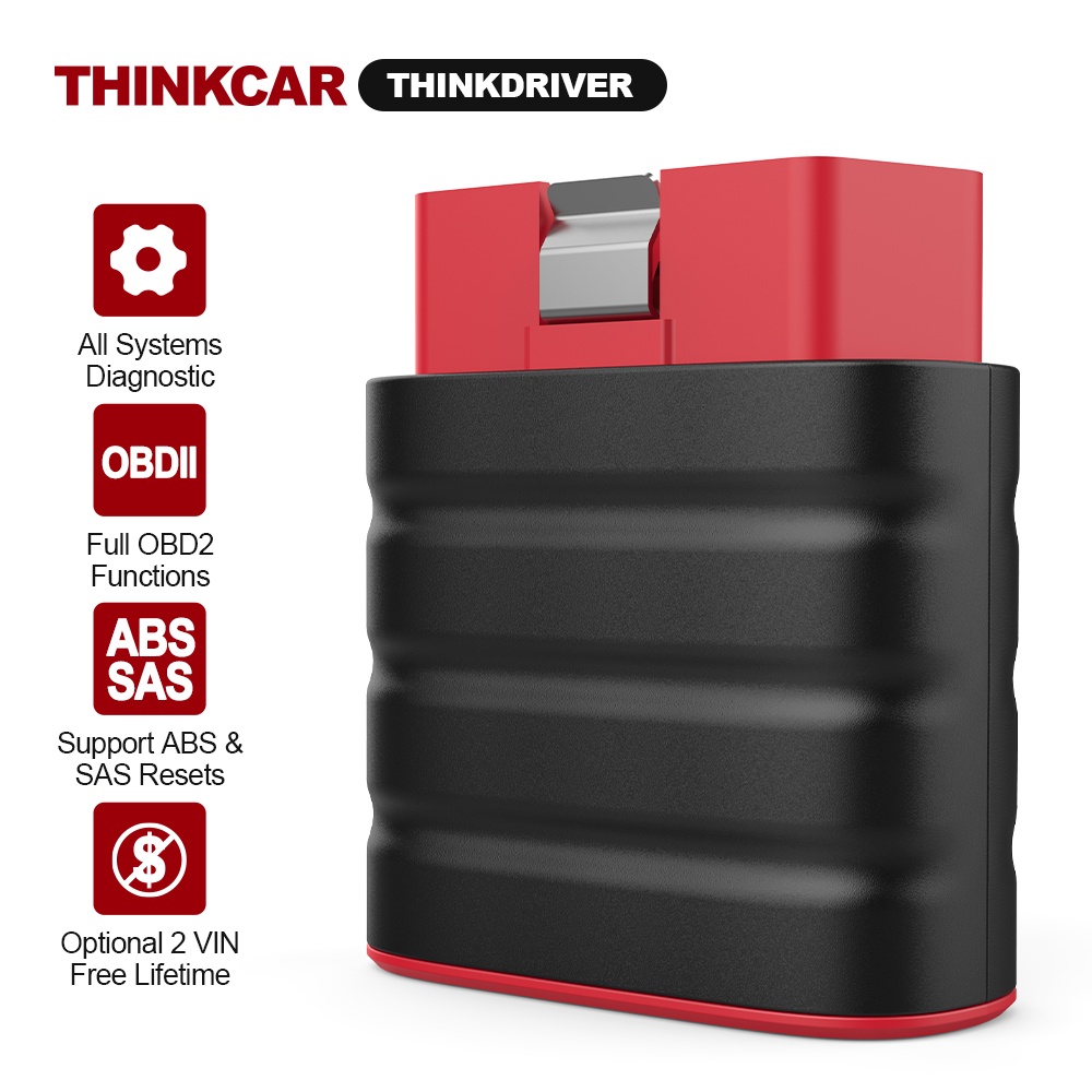 Thinkcar THINKDRIVER OBD2 เครื่องสแกนเนอร์วินิจฉัยโค้ด ABS SAS รักษารีเซ็ต เครื่องมือวิเคราะห์เสิร์ฟ
