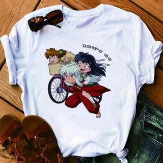 ▨Summer Fashion Womens Shirt Cute Cartoon Inuyasha Printed Casual Short Sleeves T-shirt Couples Tee_01