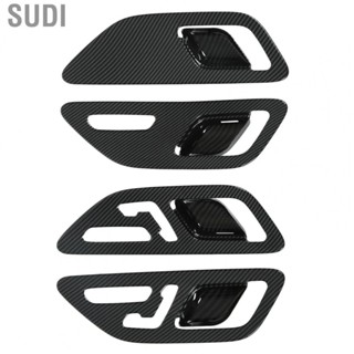 Sudi Inner Door Handle  High Strength Carbon Fiber Style Inner Door Handle Bowl Frame Cover Easy Installation for Car