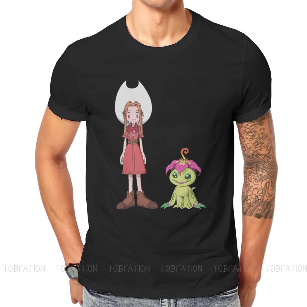 Hipster Man'S T-Shirt Mother'S Day Mimi And Palmon Digimon Adventure Digital Monster Alternative Big Sales_07