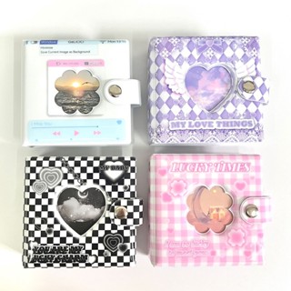 Peach Original 3 "Mini plaid plaid binder Idol album card Polaroid storage book