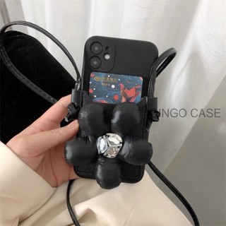 Fashion Flower Card Bag Soft Phone Case for IPhone 11 12 13 Pro Max 14 Plus 13 Mini 12pro 11pro IP Xsmax X Xr Xs Max 6 6s 7 8 Plus 11 Promax Silicone Cute Phone Cover with Lanyard