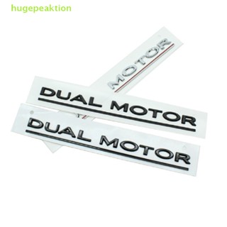 Hugepeaktion สติกเกอร์ตราสัญลักษณ์ตัวอักษร DUAL MOTOR ประสิทธิภาพสูง สําหรับ Tesla Model 3