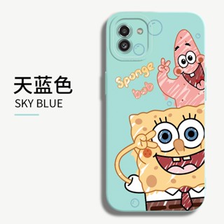 เคสโทรศัพท์ซิลิโคน TPU แบบนิ่ม ลายการ์ตูนสพันจ์บ็อบ กันกระแทก สําหรับ Samsung Galaxy A03 A03S A04S A13 5G A6 Plus A7 A9 2018