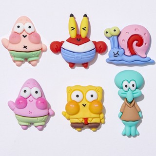 Crocs Jibbitz Crocs Charm SpongeBob SquarePants Diy อุปกรณ์เสริมตกแต่งรองเท้า Diy เคสโทรศัพท์ Diy ตกแต่งหัวเข็มขัดรองเท้า รองเท้าแตะ