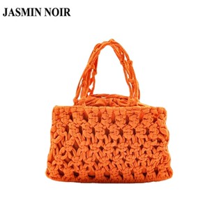 Jasmin NOIR กระเป๋าถือ แบบสาน ลายดอกไม้ สําหรับผู้หญิง