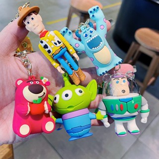 พวงกุญแจ จี้ตุ๊กตาฟิกเกอร์การ์ตูนอนิเมะ Toy Story Buzz Lightyear Woody Alien Snowman สําหรับห้อยกระเป๋า