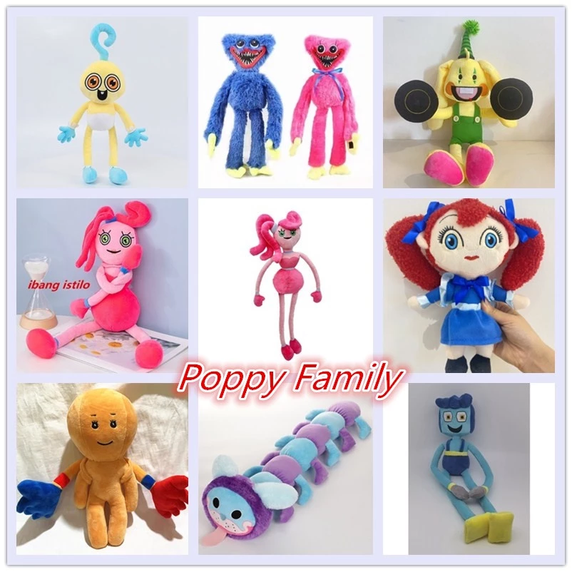 ใหม่ Poppy Playtime PJ PUG ของเล่นตุ๊กตา Chapter 2 หมอน MOMMY ยาว LEGS ตุ๊กตาตุ๊กตา 60/80/100 ซม.Huggy Wuggy Kissy Missy
