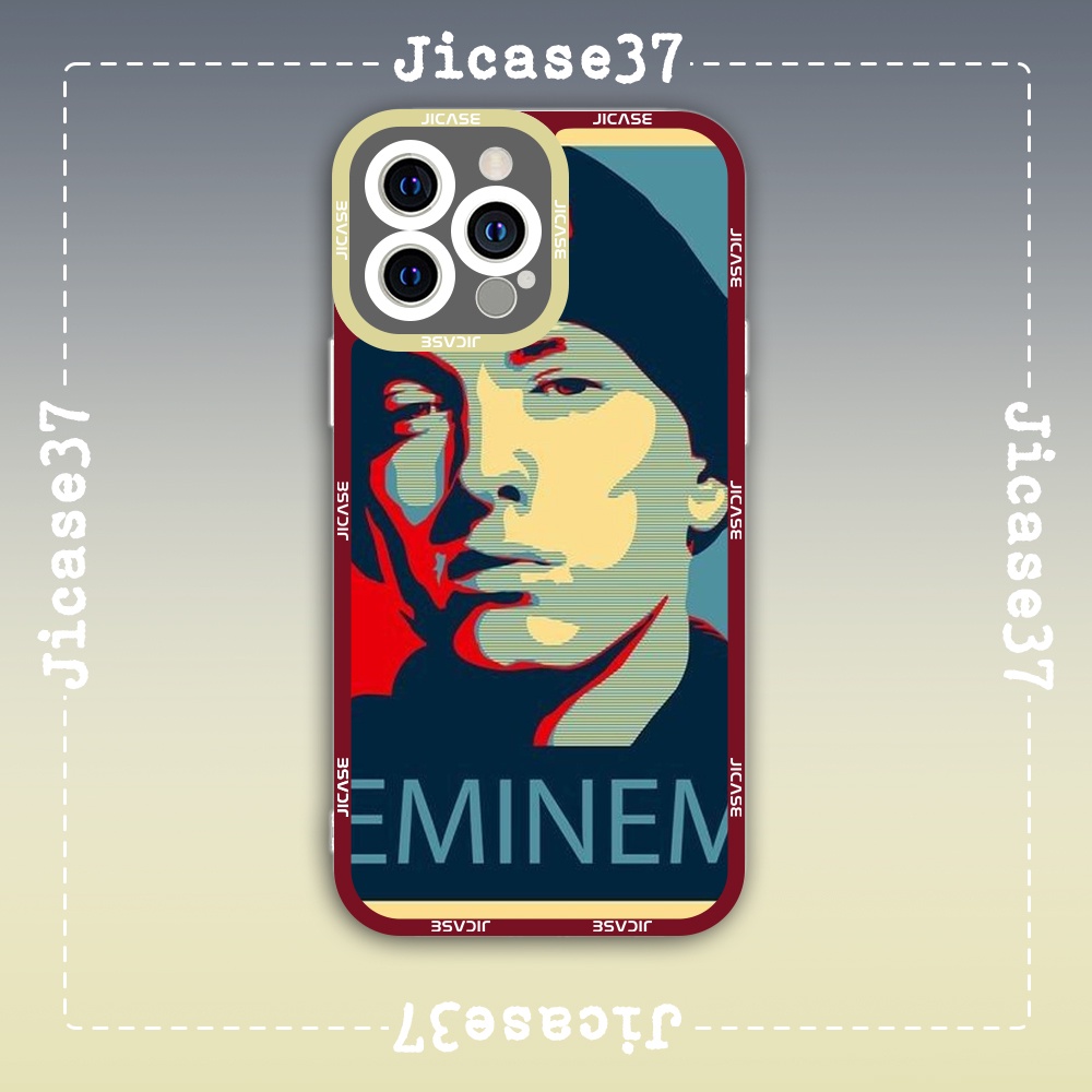 เคส Iphone samsung xiaomi oppo ขอบเหลี่ยม Jicase JMcase Eminem โปสเตอร์ Vintage Retro Classic