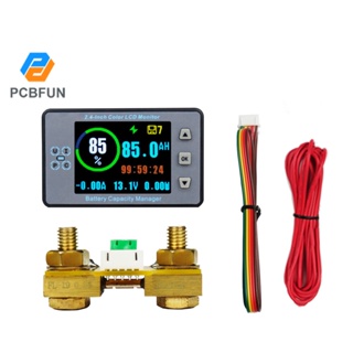 Pcbfun เครื่องวัดแรงดันไฟฟ้าแบตเตอรี่ DC 8-100V บลูทูธ 2.4 นิ้ว