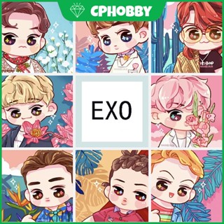 (พร้อมส่ง) Exo ชุดงานจิตรกรรมเม็ดบีด ทรงเพชร คริสตัล 5D ขนาด 30x30 ซม. สําหรับตกแต่งบ้าน DIY 1 ชุด