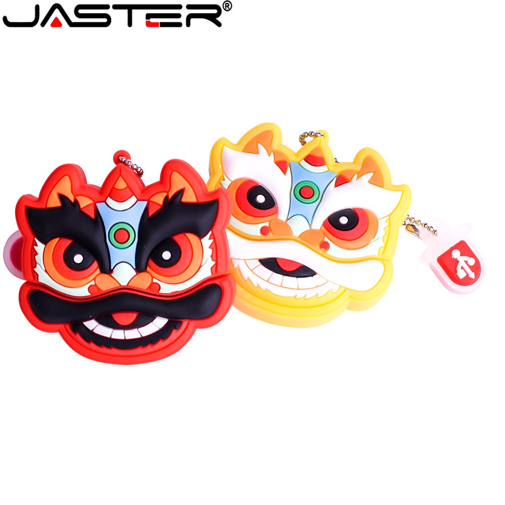 Jaster แฟลชไดรฟ์ USB รูปการ์ตูนสิงโตน่ารัก 128GB 64GB 32GB 16GB 8GB 4GB สําหรับเด็ก