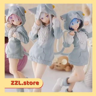 โมเดลฟิกเกอร์ PVC รูปหูแมว Re Zero Rem Ram Emilia