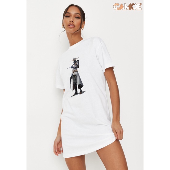 เสื้อยืด ชุดเดรสเกมเสื้อยืด Valorant Agent Cypher Art