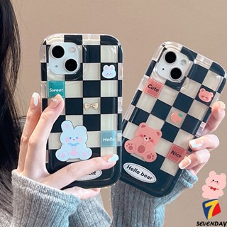 เคสโทรศัพท์มือถือแบบนิ่ม Tpu กันกระแทก ลายการ์ตูนหมี กระต่าย หมากรุกน่ารัก สําหรับ Redmi 10 9C NFC 9T 10A 9A A1 Redmi Note 9 11 10s 11s Note10s Note11 Note9 Note10