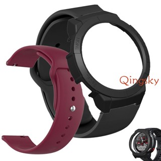 Mibro Watch GS เคส PC ฝาครอบสายคล้อง สําหรับ Mibro GS Smart Watch Strap ซิลิโคน สายนาฬิกา เคสป้องกัน