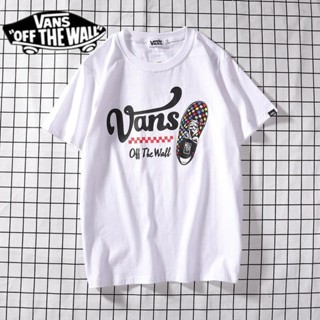 VANS พร้อมส่ง เสื้อยืดแขนสั้นลําลอง พิมพ์ลายโลโก้ Vams เข้ากับทุกการแต่งกาย สําหรับผู้ชาย