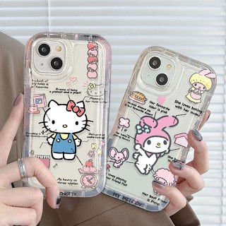 เคสโทรศัพท์มือถือ ซิลิโคนนุ่ม TPU ใส กันกระแทก ลายน่ารัก สําหรับ IPhone 14 13 11 12 Pro XS Max X XR 7 8 Plus