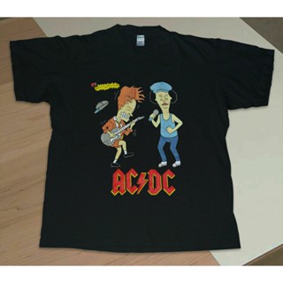 ใหม่ เสื้อยืดลําลอง แขนสั้น พิมพ์ลาย Heavy ACDC mtv 1996 ACDC Beavis and Butthead สําหรับผู้ชาย_05