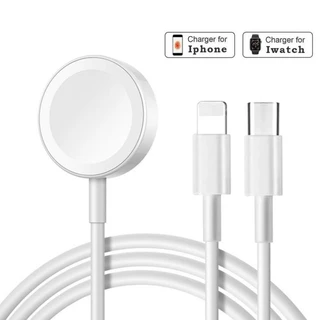 Ankndo 2 in 1 ที่ชาร์จไร้สาย Type C สําหรับ i(Watch) 7 SE 6 5 4 3 2 Series 45/44/42 มม. 41 มม. 40 มม. USB Type-C