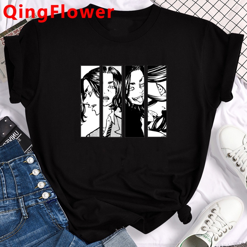 Anime Tokyo Revengers tshirt t-shirt female white t shirt streetwear grunge summer top clothes aesth