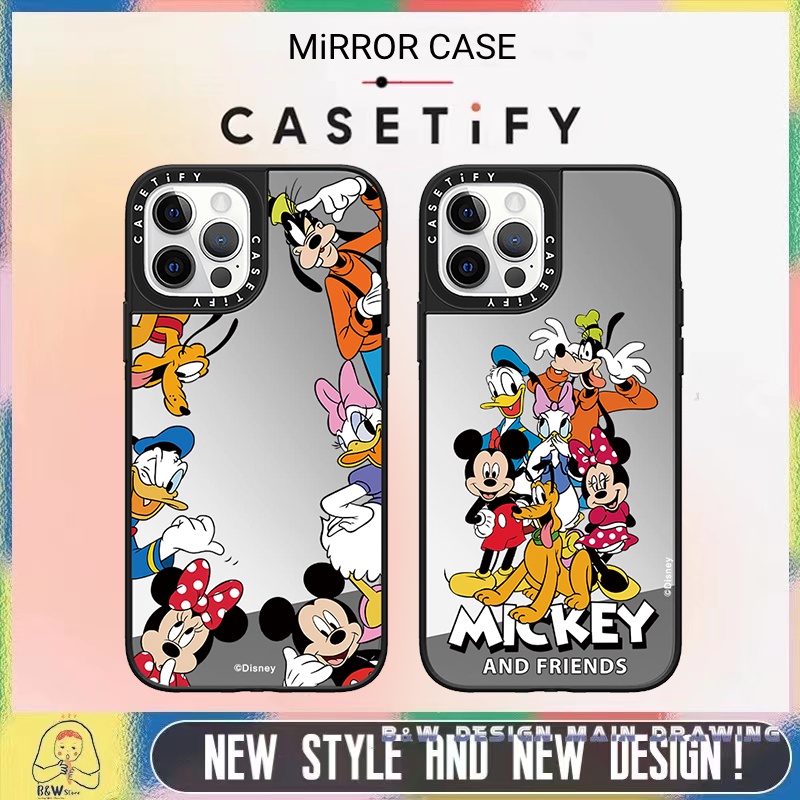 Casetify เคสโทรศัพท์มือถือกระจก ลายมิกกี้เมาส์ สําหรับ iPhone 14 13 12 11 Pro Max