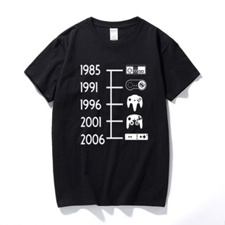 Mens Game Controller Timeline T-Shirt Funny Retro Nintendo Gaming Gamer Gift men clothes Cotton Casual camisetas ho_12