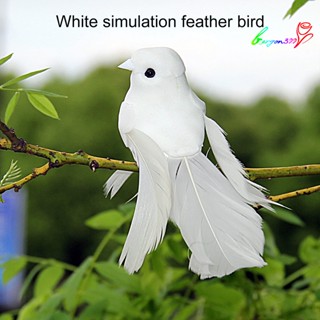 【AG】Simulation Foam Dove Stereo Embedded Real Feather Attachment Decorative Vivid Lifelike