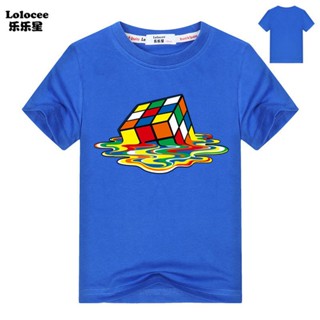 2021 Summer New Boys T-Shirts The Big Bang Theory Printed  Rubik Cube T Shirts_02