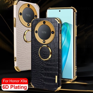 เคสมือถือ แบบหนัง แม่เหล็ก 6D กันกระแทก สําหรับ Honor X9a X 9a X9 a 5G 2023 RMO-NX1 6.67 นิ้ว HonorX9a 5G