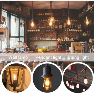 Vitange หลอดไฟ LED Edison E12 E14 E27 1W 2W 3W 4W 6W 8W C7 T22 C35 A19 G40 G80 ST45 ST64 หรี่แสงได้ สีขาวอบอุ่น สไตล์เรโทร สําหรับตกแต่งบ้าน