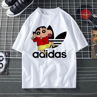 CRAYON SHIN CHAN ADIDAS TSHIRT WOMEN MEN FACTORY DIRECT BAJU T SHIRT LELAKI PEREMPUAN BLOUSE WOMEN T-SHIRT LENGAN P_12