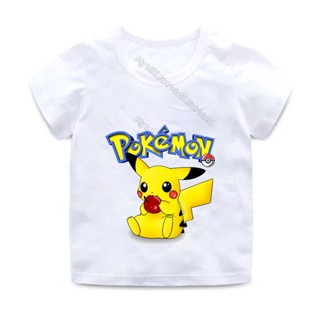 Pokemon Pikachu Kids T-Shirt Game Cartoon Pattern Fire-breathing Dragon Kids Clothing Boys T-Shirt_07