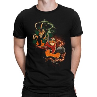 เสื้อยืด พิมพ์ลาย The Lion King Thor and Loki Mufasa and Scar ทุกขนาด สําหรับผู้ชาย_01