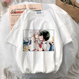 Anime My Hero Academia T Shirt Women Shoto Todoroki Cool Bakugo Katsuki Harajuku_04