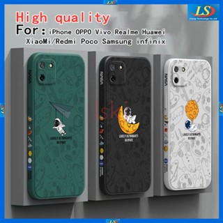 เคส Realme C11 C2 C20 C11 2021 C12 C15 C17 7i C25 C21 C21Y 9 Pro Plus 10 Pro Plus C25Y C30 C30S C31 / C33 / C35 เคสโทรศัพท์ ลายนักบินอวกาศ Nasa TKRC