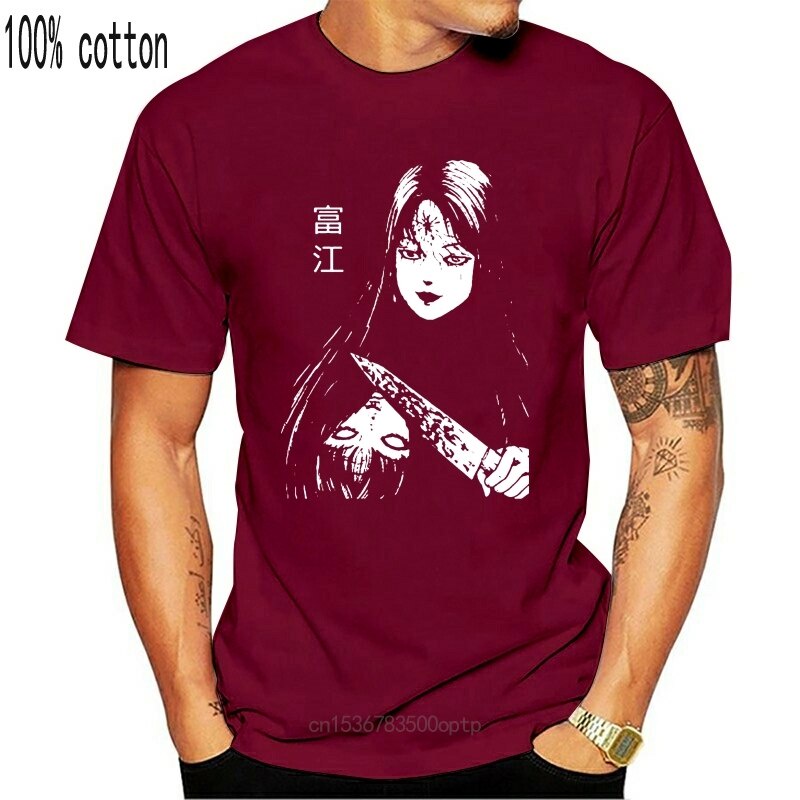 เสื้อยืดผ้าฝ้าย Tomie Junji Ito T Kemeja อะนิเมะ Tomie มังงะญี่ปุ่น Kanji Jepang Hor มังงะ Ito Hor M