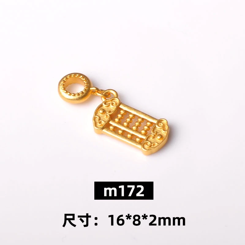จี้ลูกคิดรูยี่ สีทอง สไตล์จีนโบราณ สำหรับทำสร้อยข้อมือ DIY thumbnail 5