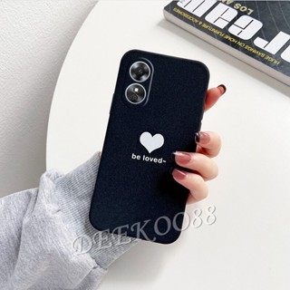 เคสโทรศัพท์มือถือ TPU แบบนิ่ม ผิวด้าน ลายหัวใจ สีพื้น สําหรับ OPPO Reno8 T A78 A17K 5G 4G Reno 8 8T Reno8T OPPOA78