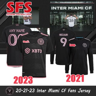 【SFS】เสื้อกีฬาแขนสั้น ลายทีมชาติฟุตบอล David Beckham Inter Miami Jersey ชุดเยือน สีดํา 21-22-23