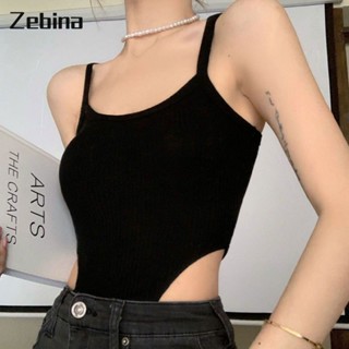 Zebina เสื้อกั๊กสตรี 2023 สไตล์ใหม่สวมด้านนอกด้านในเสื้อท่อนล่างเซ็กซี่ยกทรงย้อนยุคสไตล์อเมริกัน