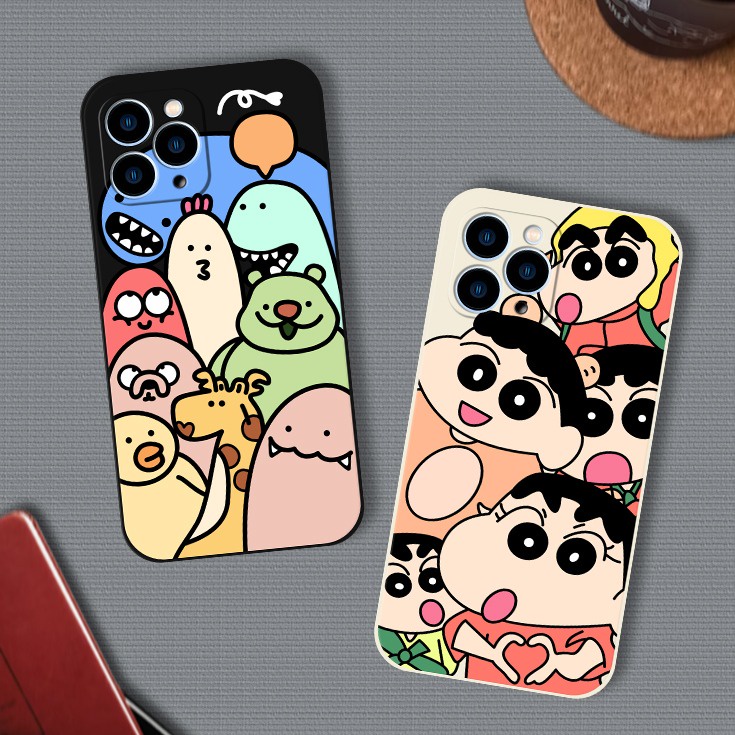 PRINTING LENS PROTECTOR Shinchan & Animal case samsung a24 a04 4g a04e m53 a33 a34 a54 a55 5g m23 a7