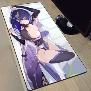 แผ่นรองเมาส์ คีย์บอร์ด ลาย Raiden Shogun Genshin Impact อุปก…