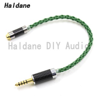 Haldane HIFI อะแดปเตอร์เชื่อมต่อเสียง คาร์บอนไฟเบอร์ 2.5 มม. TRRS Balanced Female to 4.4 มม.