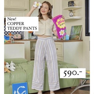 New! COPPER teddy pants ลายใหม่ ผ้าน่ารักมาก ส่งต่อสีฟ้าน้า แค่ตัด tag size S ค่า